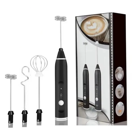 Tragbarer elektriske USB-Milchaufschäumer, Handkaffeebesen og Mini-Lebensmittelmixer