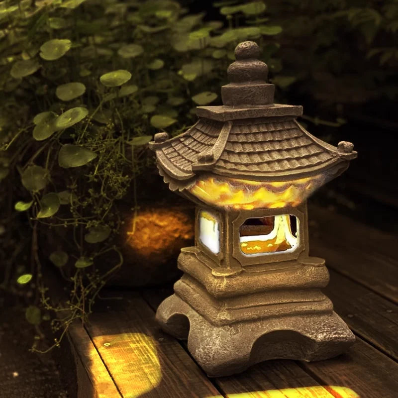 Japansk hage lantern - Værbestandig LED utendørs belysning for Zen hager | Skanto