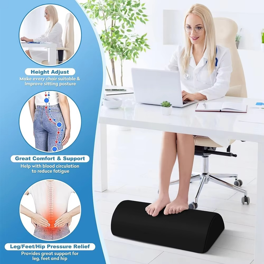 Skanto | Ergonomisk Fottrekk – Under-bord Fotstøttepute for Kontor & Hjem