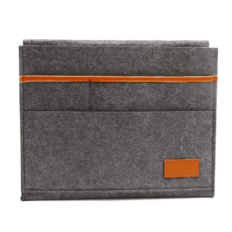 Norvo | OrdiNest Felt Bed Organizer å Henge | Praktisk Oppbevaring ved Seng eller Sofa | Hengende Bag for Tablet, Fjernkontroll & Tilbehør