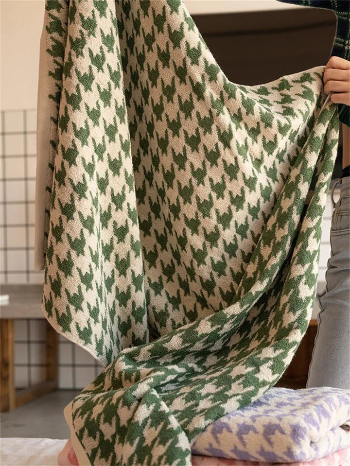 HoundLuxe Vintage Houndstooth Bomull Ansiktsklut Skanto