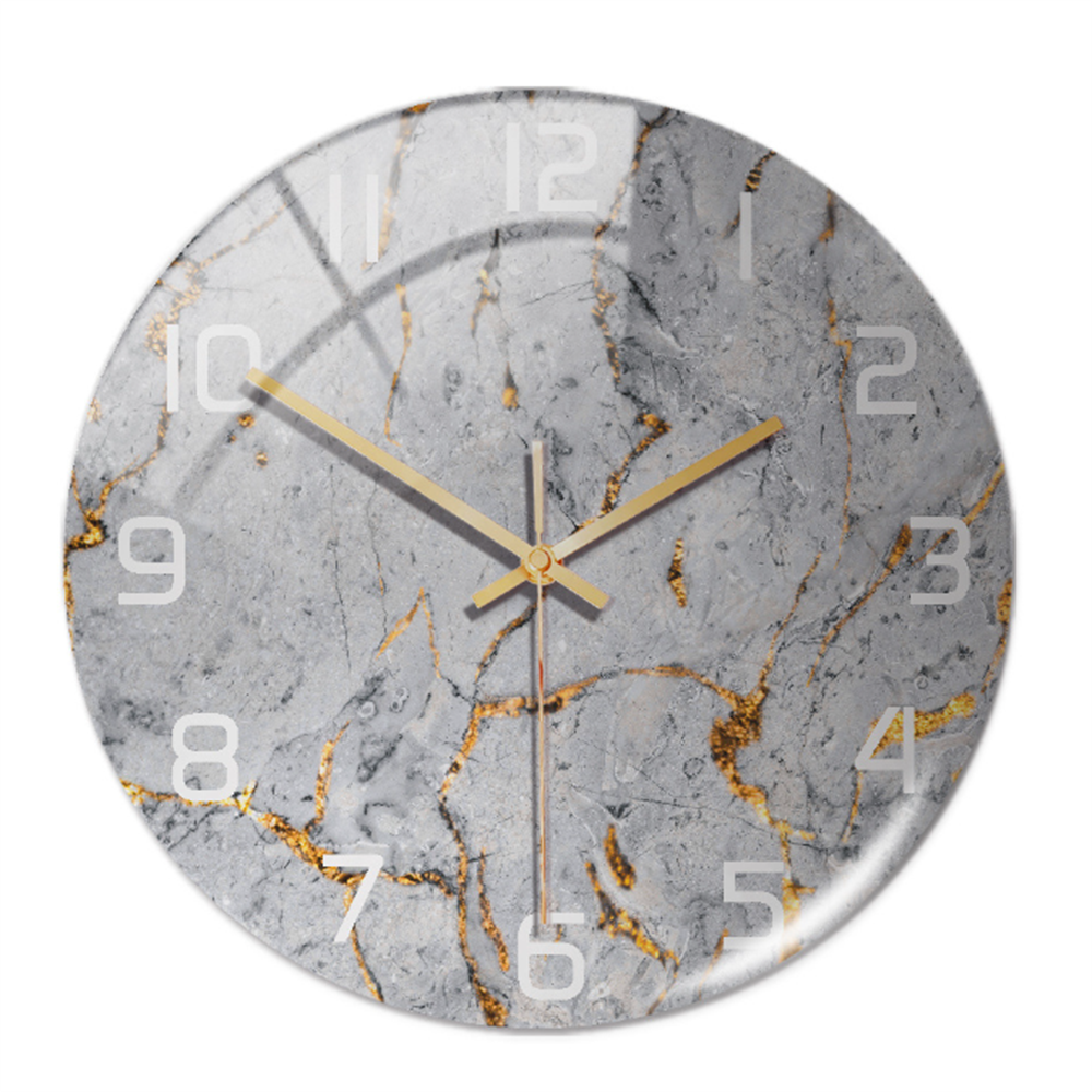 Skanto | Stilfull Veggklokke med Marmorstruktur - MarbleTime