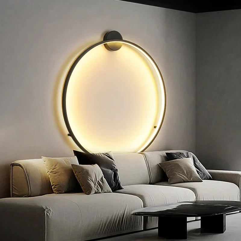 Skanto | Minimalistisk LED Sirkel Bakgrunn Vegglampe