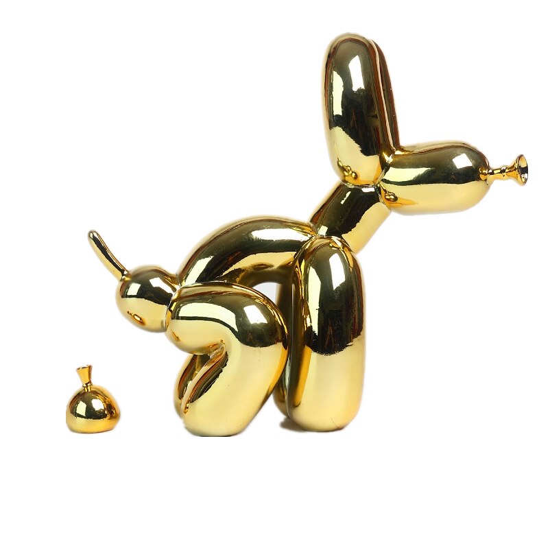 Skanto | Balloondog Skulptur, Ballongkunst Statues, Mini Samleobjekt, Hjemmedekor, Harpiksfigur, Skrivebordsaccessoirer, Romdekorasjon