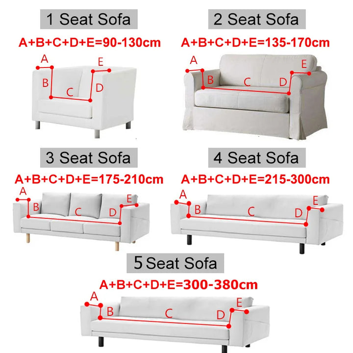 Skanto | Sofalino Stretch | Elastisk Sofabetræk | Jacquard Design | Til 1–4 Sæder & L-Form