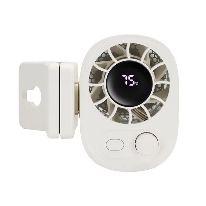 Skanto | Bærbar bilklipsvifte – 360° roterende USB-oppladbar mini-vifte med klemme