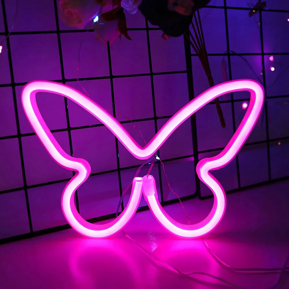 Skanto Neon Skilt – USB/Batteridrevet LED Neon Lys for Hjemmedekorasjon