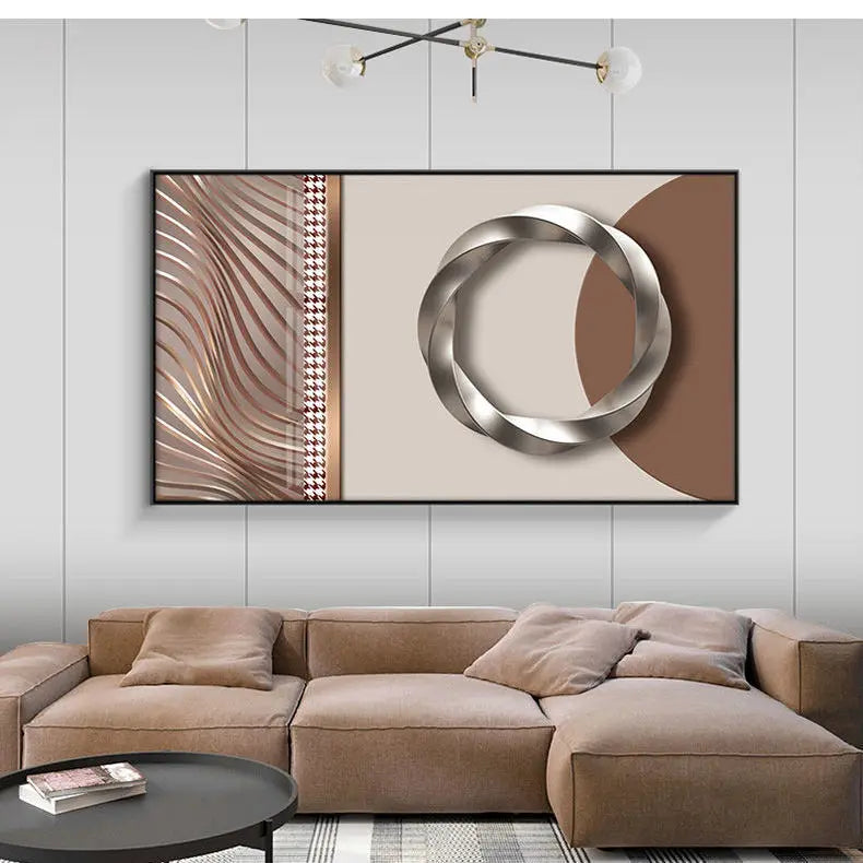 Modern Aesthetic Abstract Sun & Moon Wall Art Fine Art Canvas Prints Pictures for Luxury Loft Living Room Dining Room Lifestyle Art Decor | Skanto