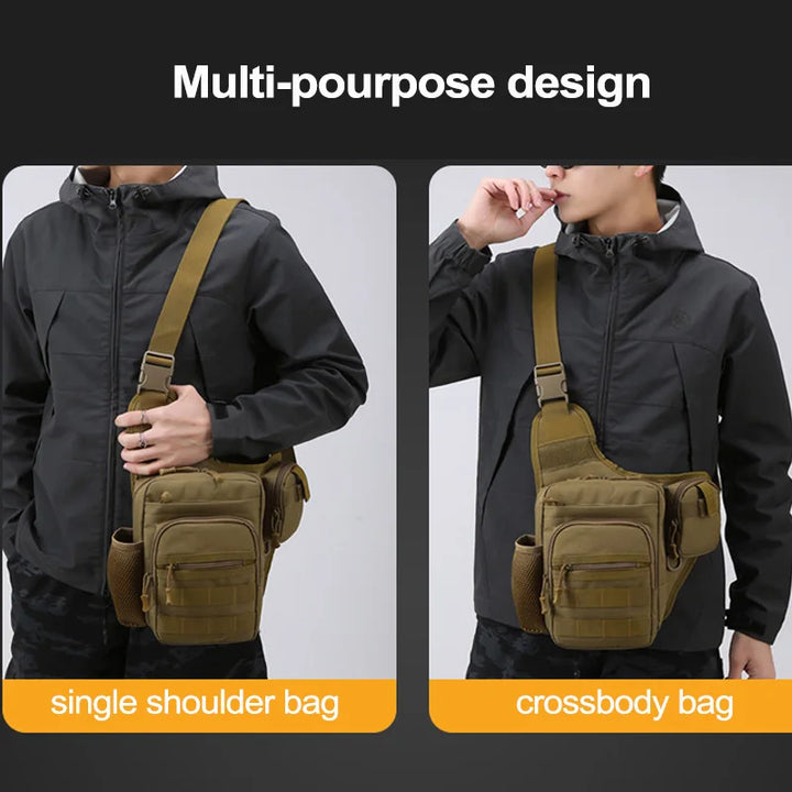 Multi-Lomme Crossbody Kompakt Fottur Brystveske | Skanto