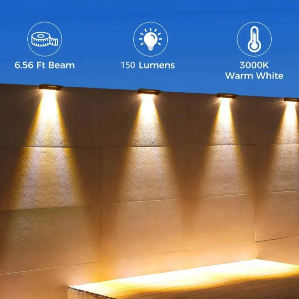 Skanto | EcoRadiance Solar Accent Lights 2-Delt Sett | Utendørsbelysning | Energieffektiv | Dekorativt lys for hage og terrasse