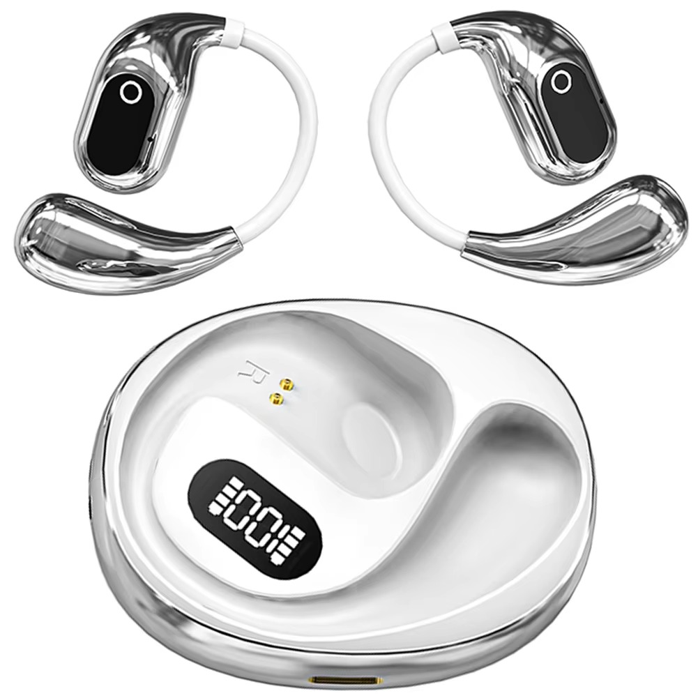 Skanto | AI Smart Translator Ørepropper med Bluetooth 5.3, Åpen Øre Språkutfordrende Hodetelefoner for Reise, Næring og Sport