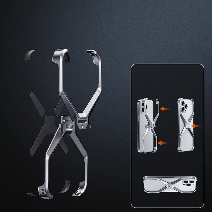 Skanto | Avtagbart Metall Kjølig Legering iPhone-deksler