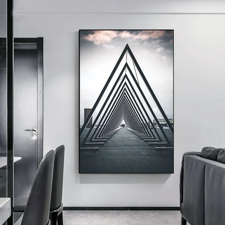 Minimalist Abstract Architectural Wall Art Fine Art Canvas Prints Posters Pictures For Modern Apartment Living Room Home Office Decor | Skanto