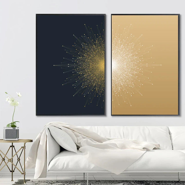 Contrast Color Abstract Particle Geometry Wall Art Quality Canvas Prints Pictures For Living Room Bedroom Home Office Decor | Skanto