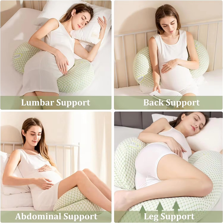 ComfyMama U-formet graviditetpute – Full kroppsstøtte & vaskbart trekk | Skanto