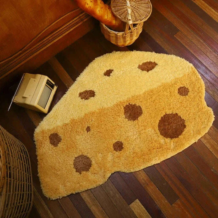 Cartoon Cheese Rug | Skanto