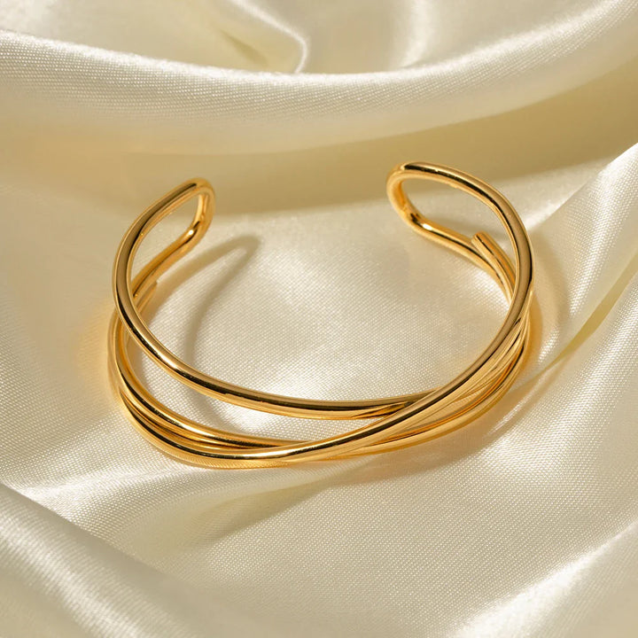 Skanto | 18k Flettet Trio Armring Cuff Armbånd