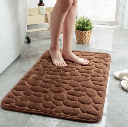 Pr embossed sklisikkert badematte med minneskum komfort | Skanto