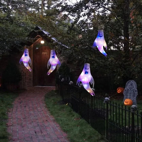 Skanto | Halloween Hengende Spøkelse Lys – LED Utendørs Dekor