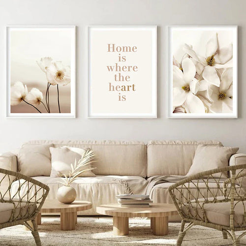 Simple Nature Floral Landscape Gallery Wall Art Fine Art Canvas Prints Minimalist Nordic Pictures for Living Room Scandinavian Home Decor | Skanto