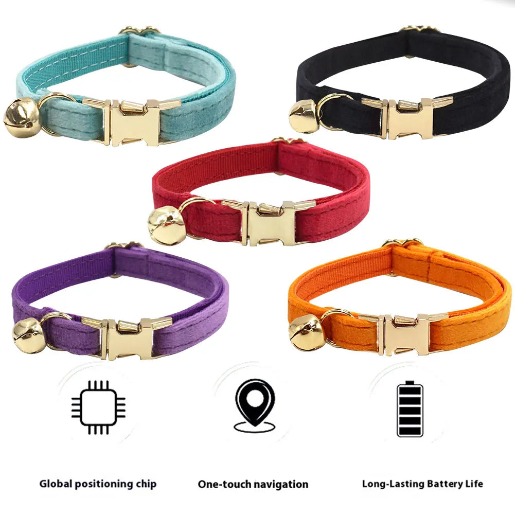Skanto | Pet Tracker Mini – Smart Bluetooth Dyrlokalisator med Halsbånd og Klokke