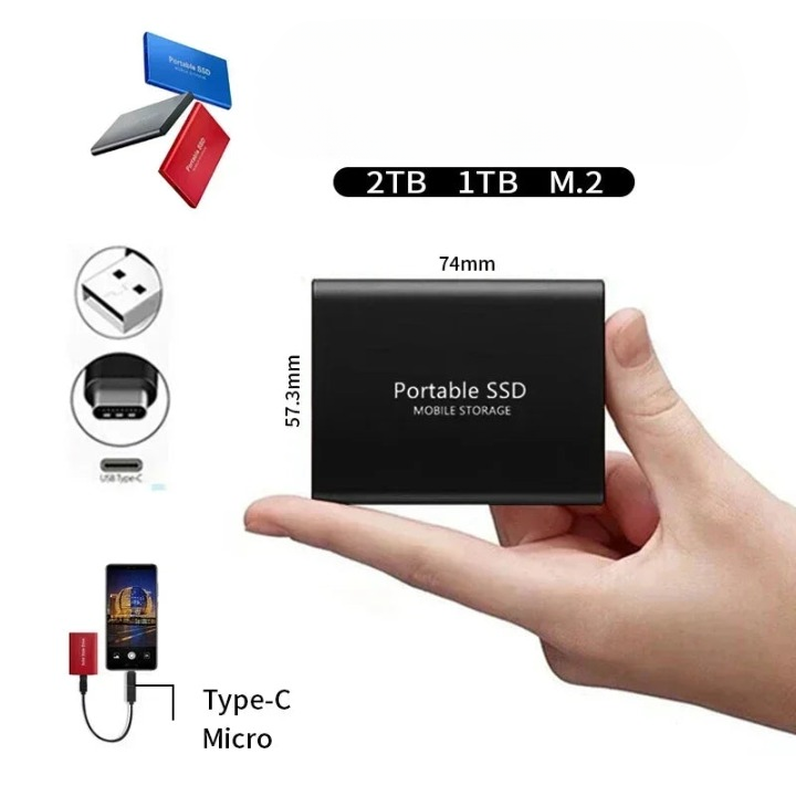 Skanto | Ekstern Bærbar SSD 128GB – Høy Overføringshastighet, USB-C