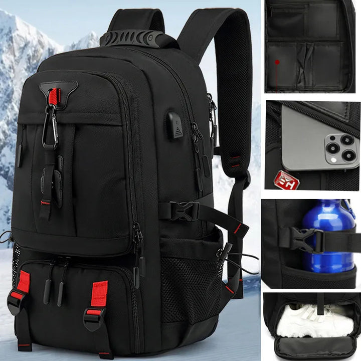 Skanto | TechTrek Pro Explorer Ryggsekk med USB-port – 50L-80L Reiseteknikk