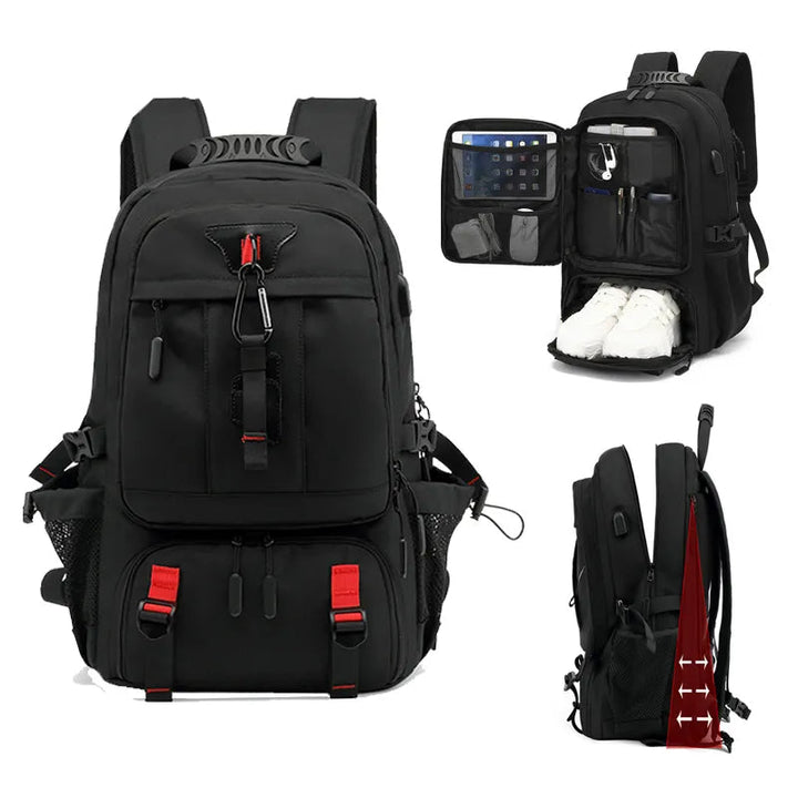 Skanto | TechTrek Pro Explorer Ryggsekk med USB-port – 50L-80L Reiseteknikk