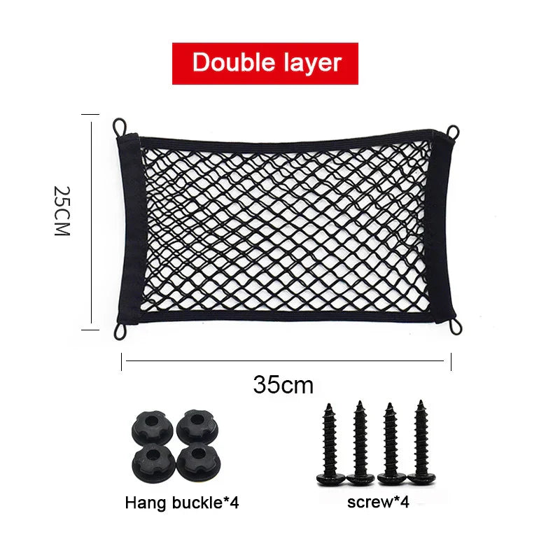 Skanto | Stretchable Mesh Cargo Net Biloppbevaringsorganisert Lomme