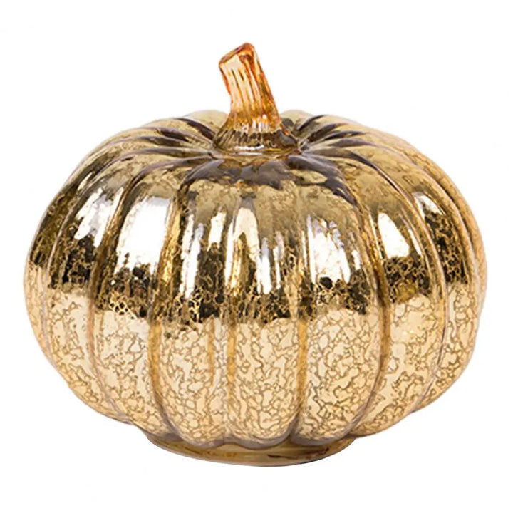 Skanto | Aurelia Glow Glass Pumpkin Decoration | Starry Sky Design | LED- og timerfunksjon | Høst & Halloween