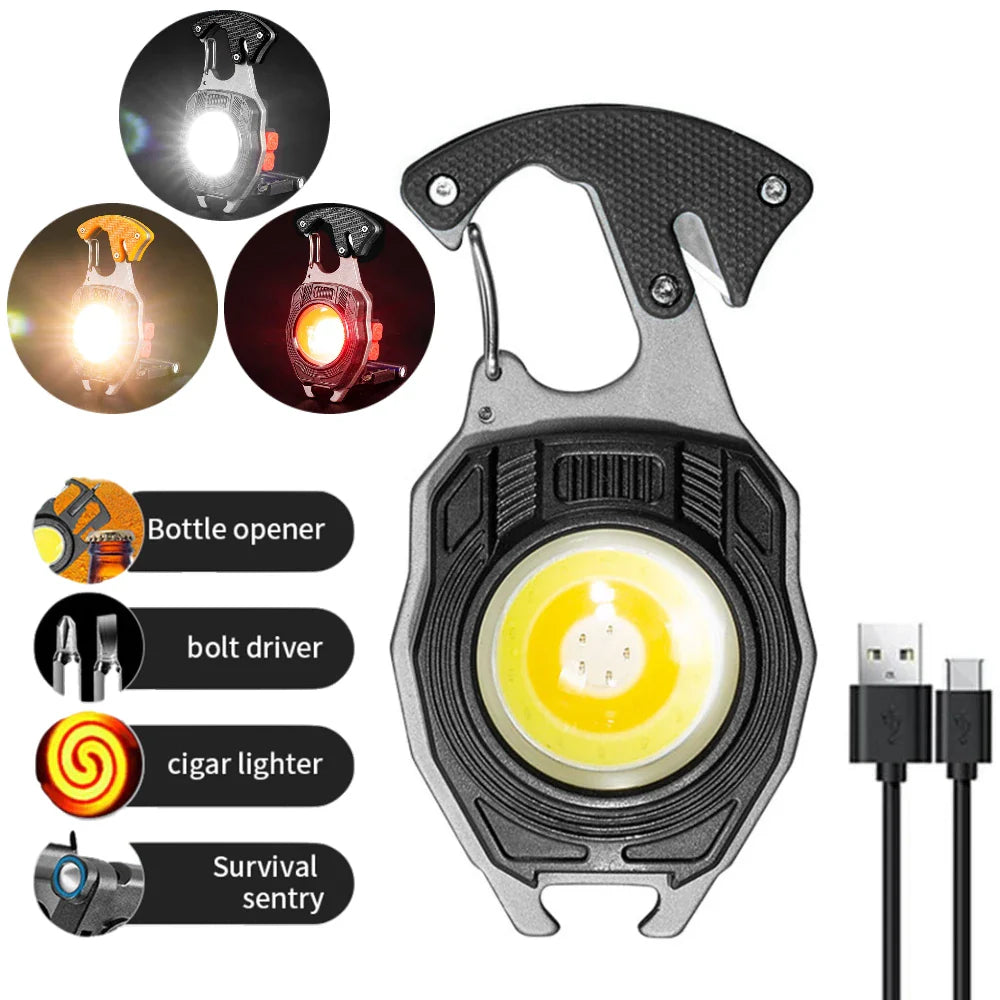 Skanto | Multifunksjonell Nøkkelring LED Lampe