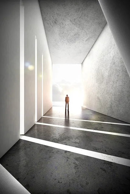 Modern Geometric Architectural Landscape Wall Art Fine Art Canvas Prints Pictures for Studio Home Office Entryway Inspiring Art Decor | Skanto