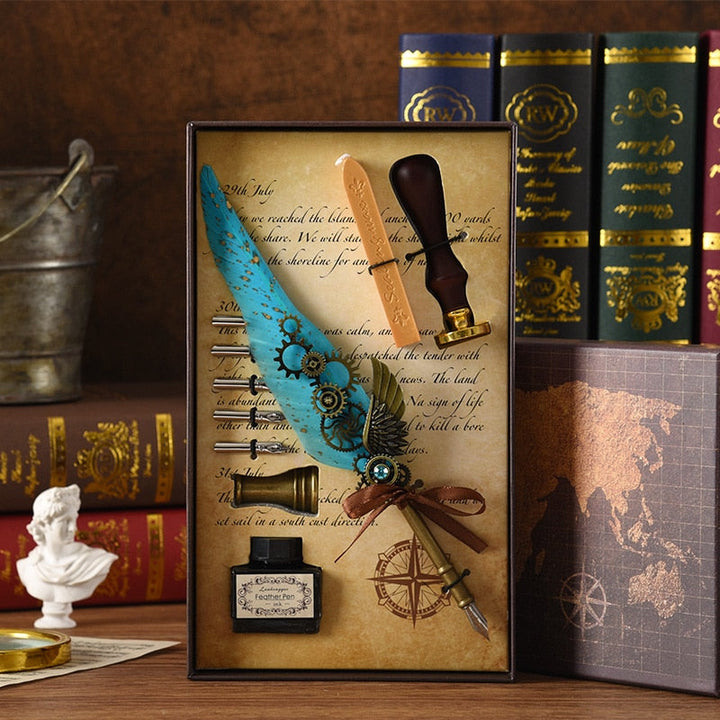 Skanto | Phoenix Feather Mechanisk Kalligrafi Penn Sett
