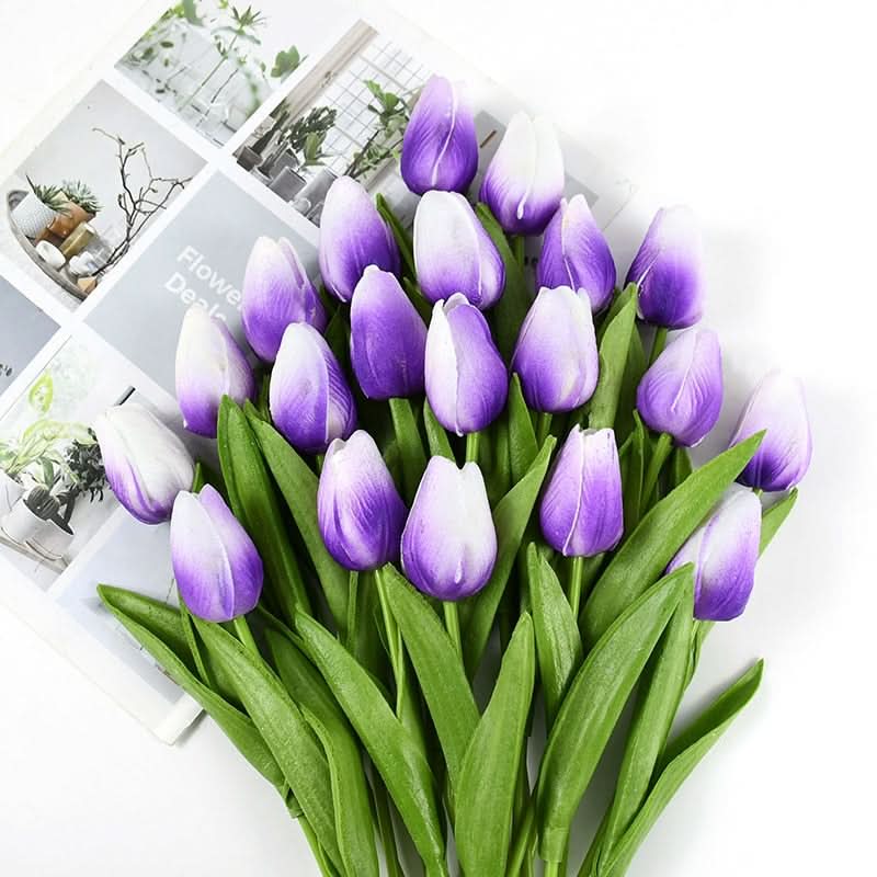 Künstlicher Tulpenstrauß mit realistisk wirkenden Blüten