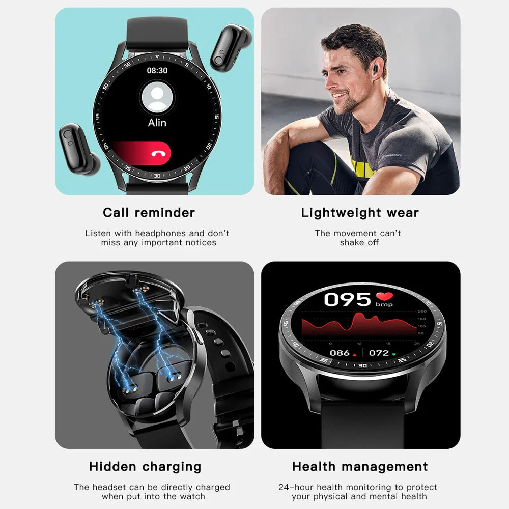 Skanto | To i én smartklokke med Bluetooth-ørepropper