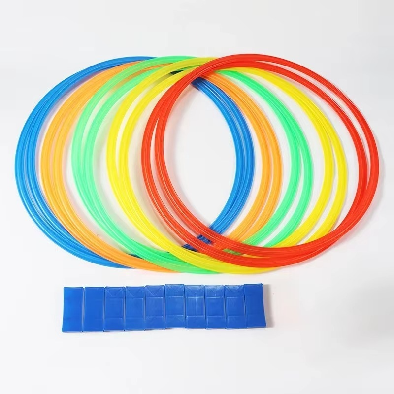 Skanto | Utendørs Agility Treningsring Set – 11in eller 15in Ruteformede Koblede for Hastighet, Balanse og Moro