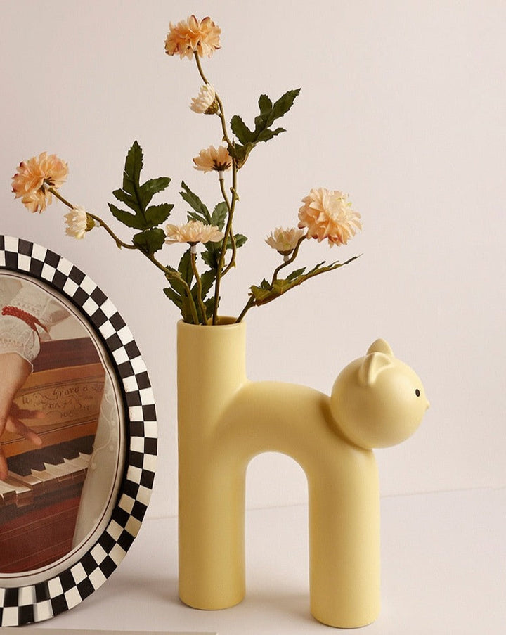 Keramisk Katt Vase | Skanto