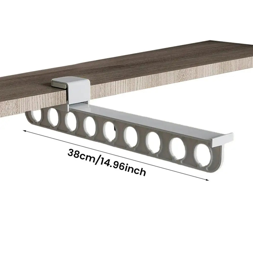 Uttrekkbar klesstang, garderobeorganisator, kleshengere