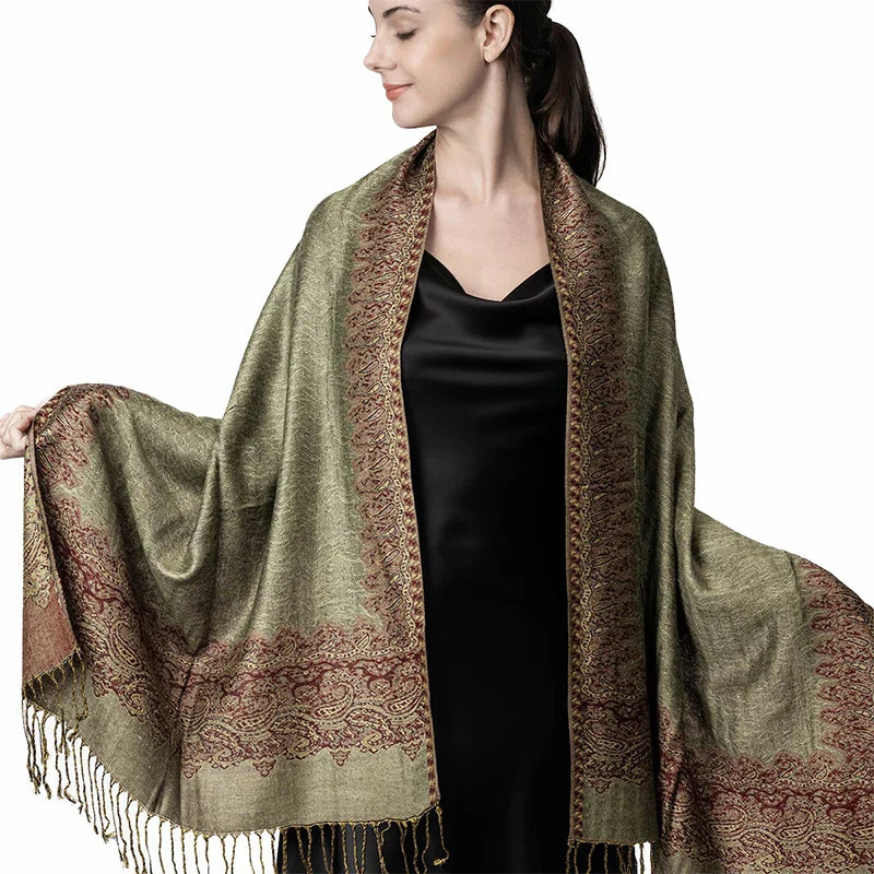 Skanto | Élégancea | Dame skjerf | Cashmere følelse | 70 × 190 cm | Luksus trykk & varm