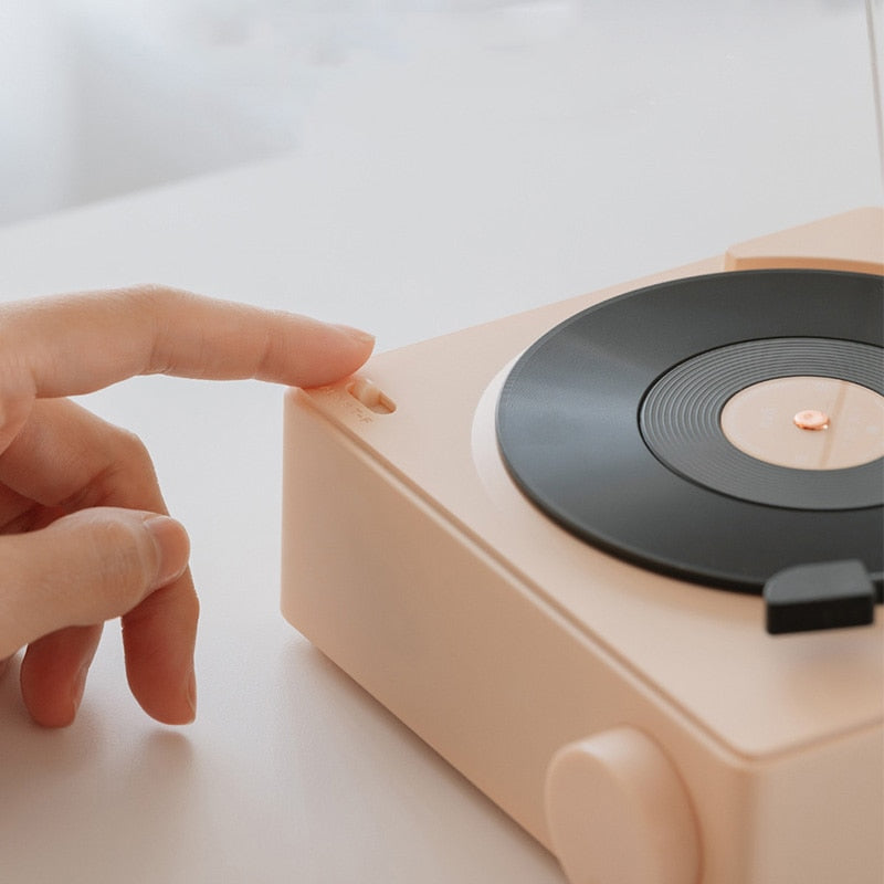 Skanto | Vintage Vibes Mini Platespiller Bluetooth Høyttaler