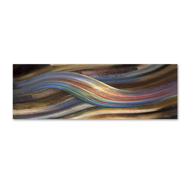 Rainbow Abstract Wall Art Fine Art Canvas Print Wide Format Modern Colors Pictures For Above Bed or Above Living Room Sofa | Skanto