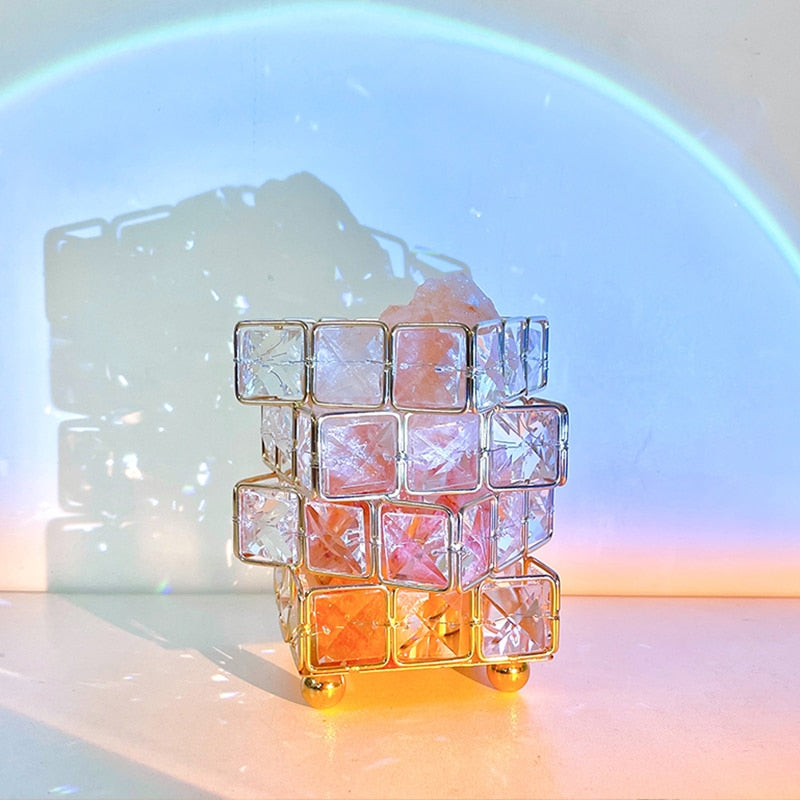 Crystal Room Mood Ambient Geo Shimmer Cube Light | Skanto