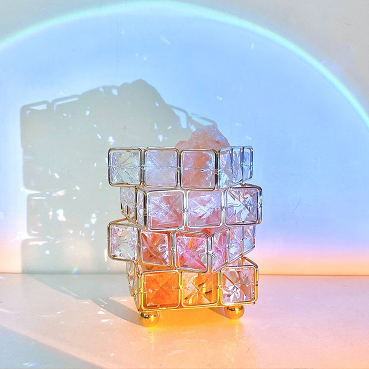 Crystal Room Mood Ambient Geo Shimmer Cube Light | Skanto