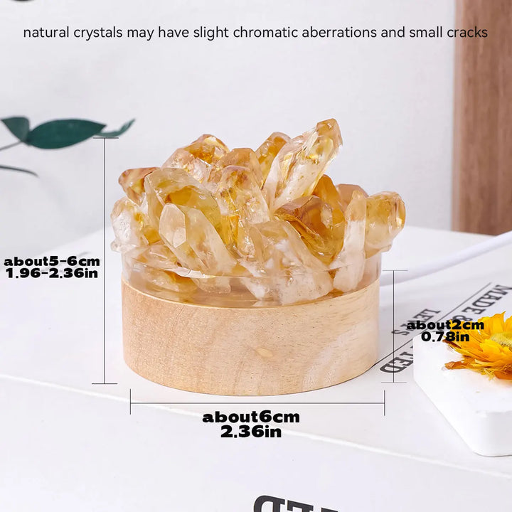 Skanto | Krystallampe naturstein | Håndlaget | Feng Shui & velvære dekor | 150–200 g