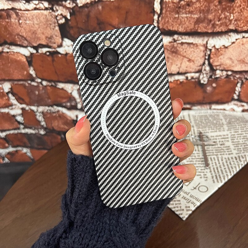 Norvo | Karbonfiber Magsafe Magnetisk iPhone Etui