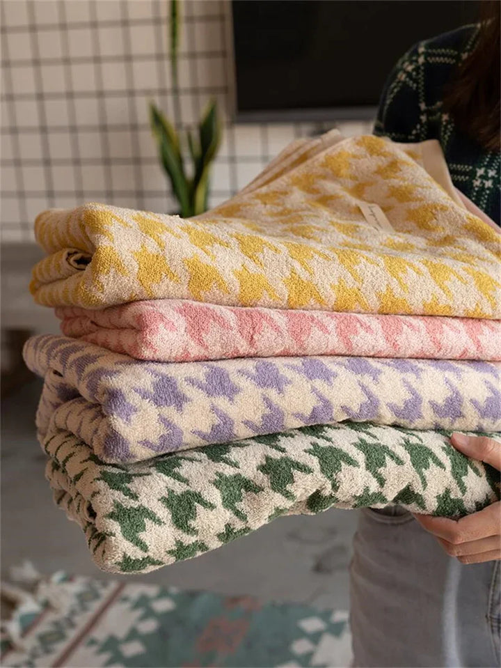 HoundLuxe Vintage Houndstooth Bomull Ansiktsklut Skanto