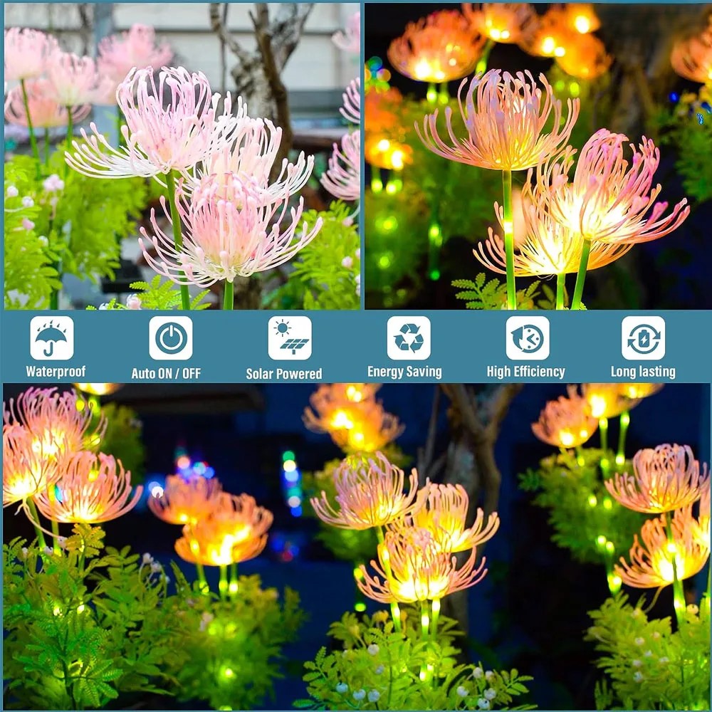 Skanto | Myk Rosa Glød Solar LED Blomsterhage Lys