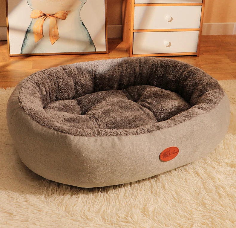 Oval Plush Bed for Dogs & Cats Skanto