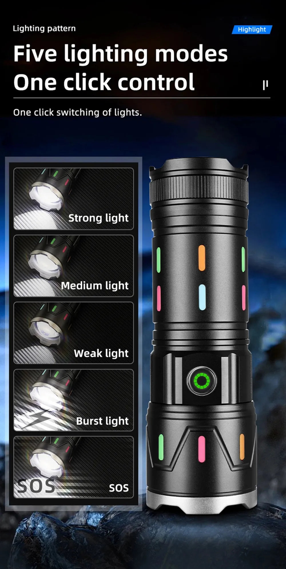 Skanto | Høy Effekt LED Lommelykt