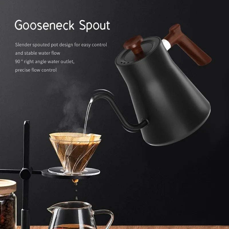 Skanto | 1200W Intelligent Elektrisk Vannkoker - Goose Neck Hånd Brygget Kaffe-kanne for Melkepulver & Presis Brygging